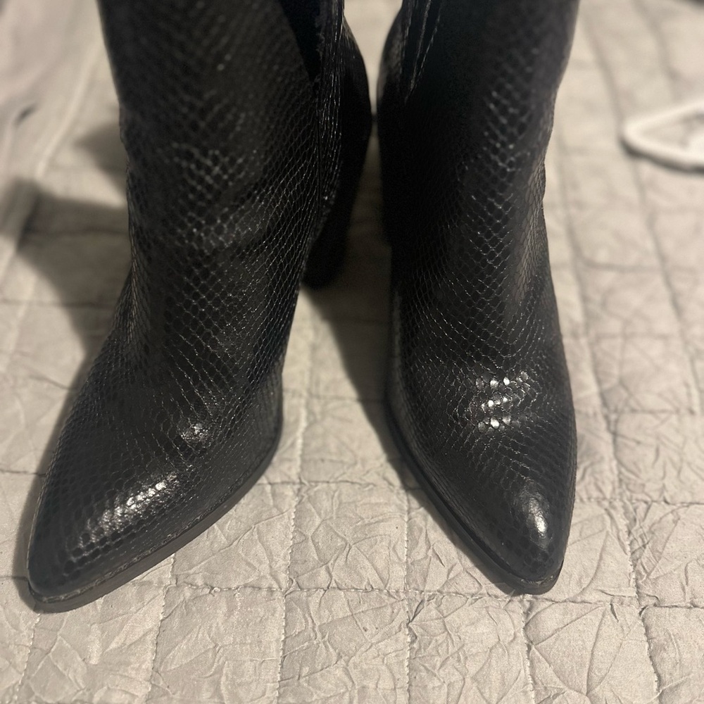 Black Snakeskin Women's Boots
